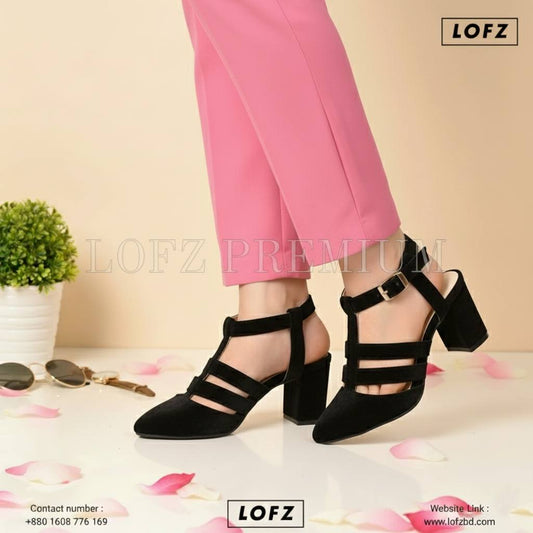 Pointed-Toe Strappy Heels