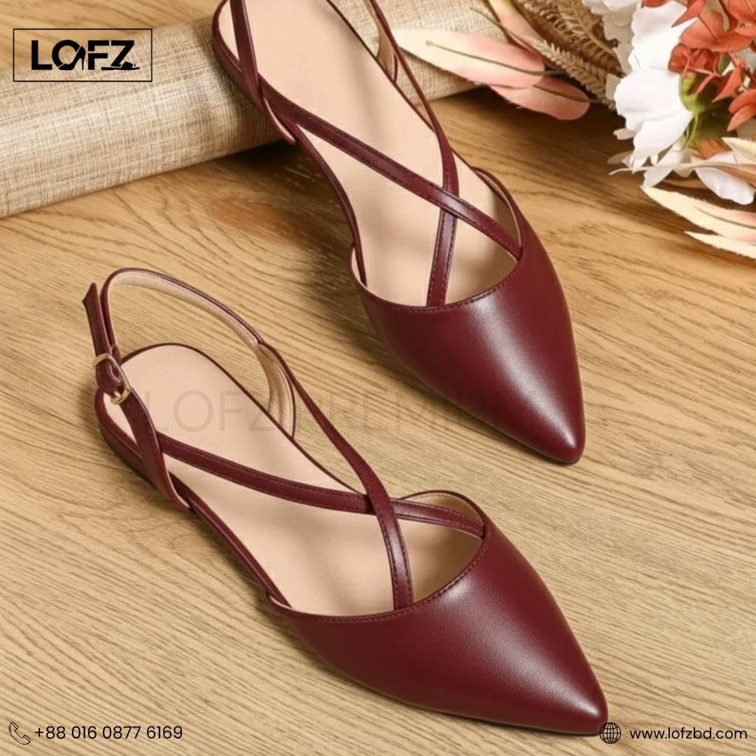 Elegant Pointed-Toe Slingback Flats - women's flats - Lofz Bangladesh (view 4)