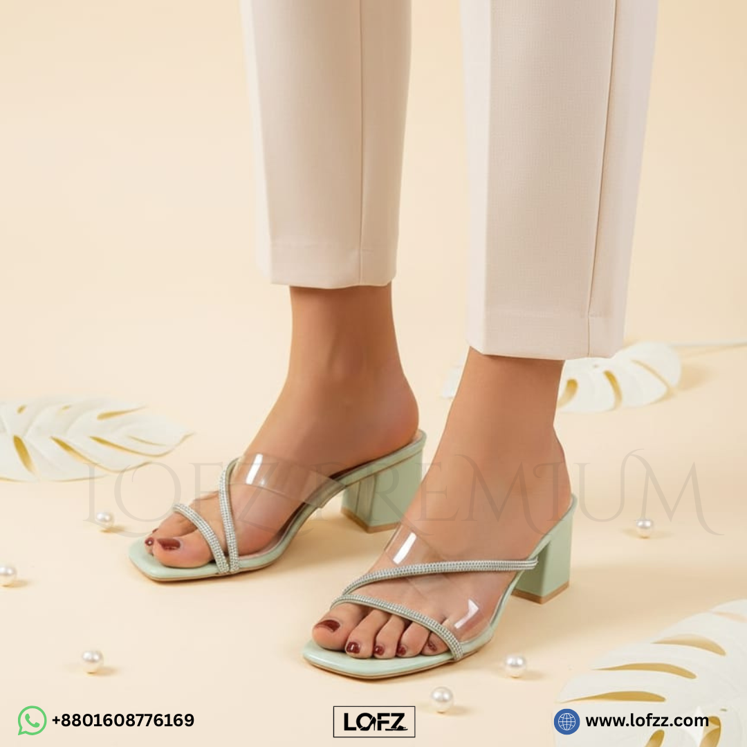 Crystal Clear Block Heel