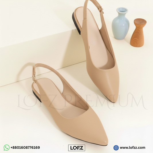 Pointed Toe Slingback Flat