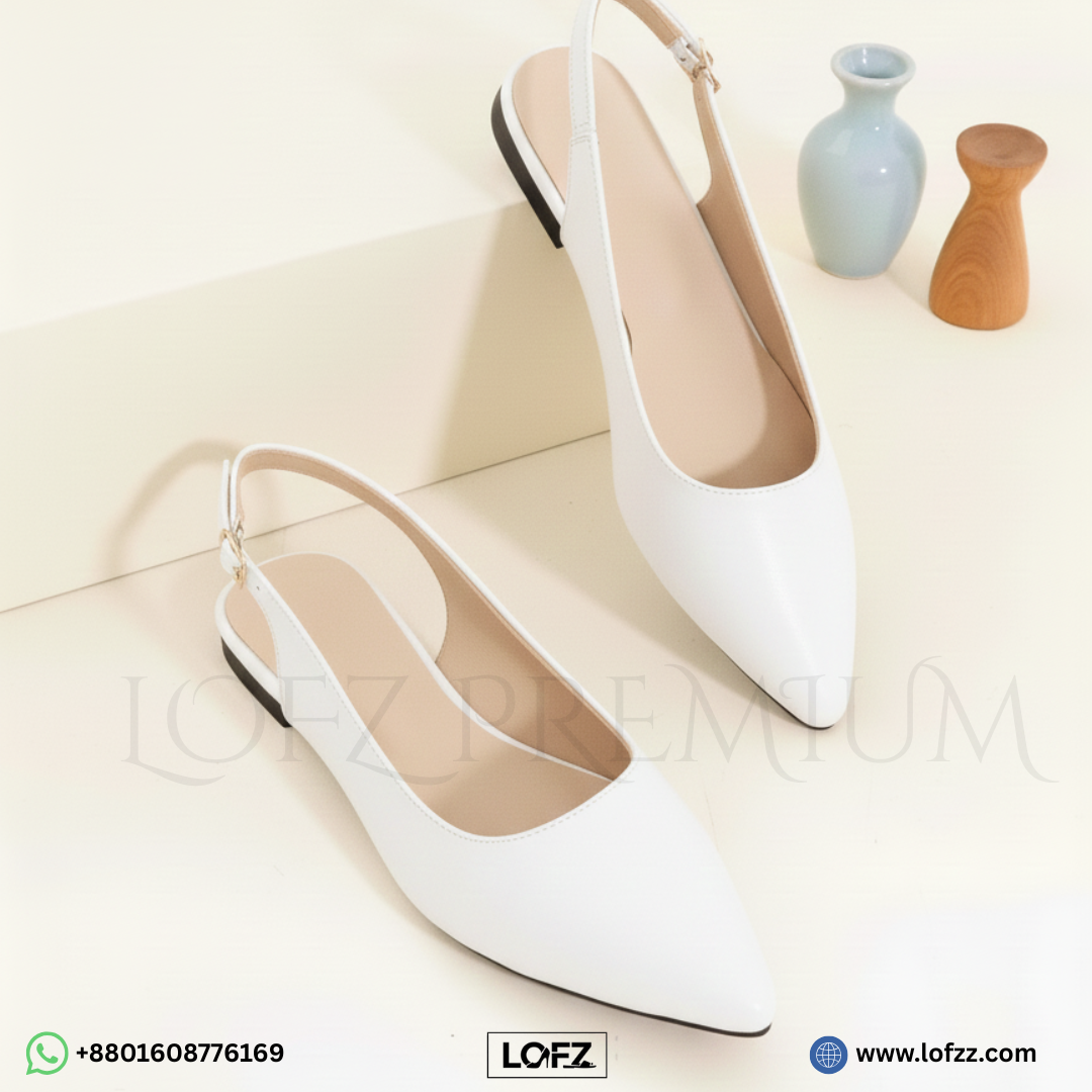 Pointed Toe Slingback Flat