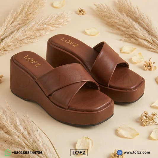 Cross Strap Wedge Sandals - women's wedge heels - Lofz Bangladesh (view 2)