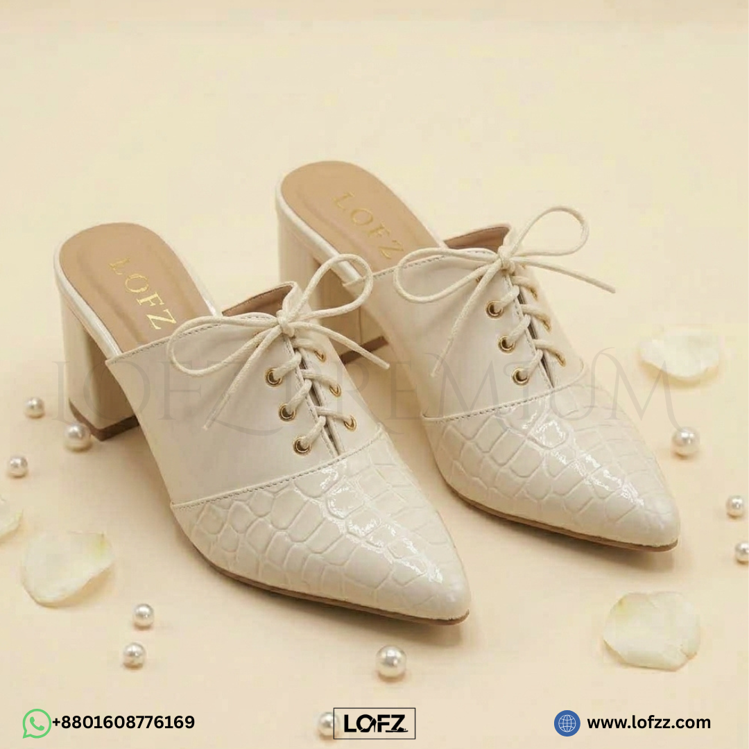 LOFZ Luxe Croc-Pointed Mule - women's mules - Lofz Bangladesh (view 4)