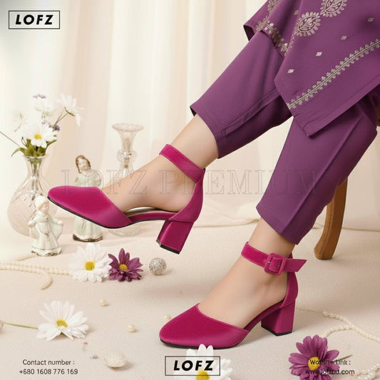Half Pump Low Heels Velvet