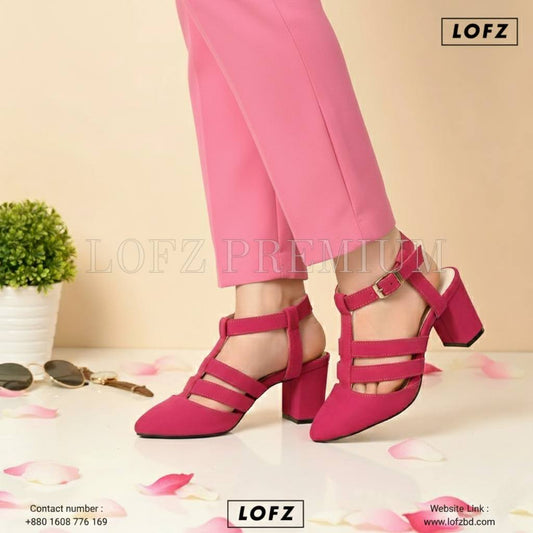 Pointed-Toe Strappy Heels