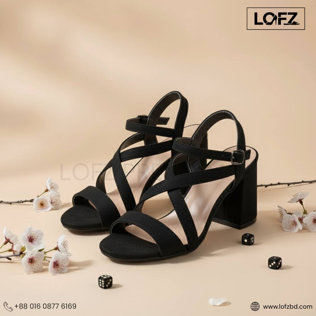 LOFZ Noir Elegance Block Heel