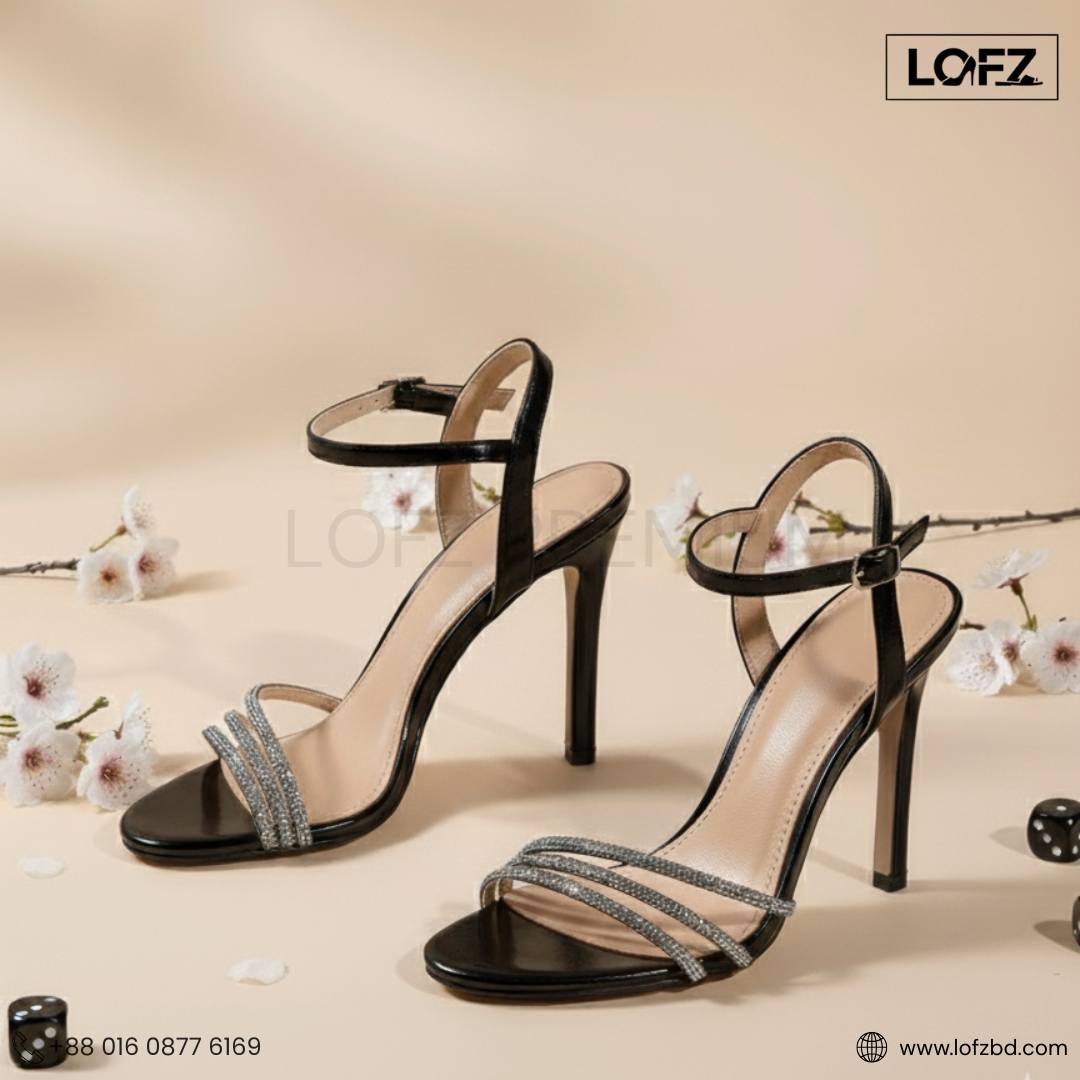 LOFZ Crystal Strap Stiletto