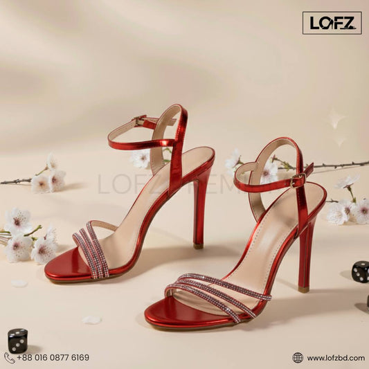 LOFZ Crystal Strap Stiletto