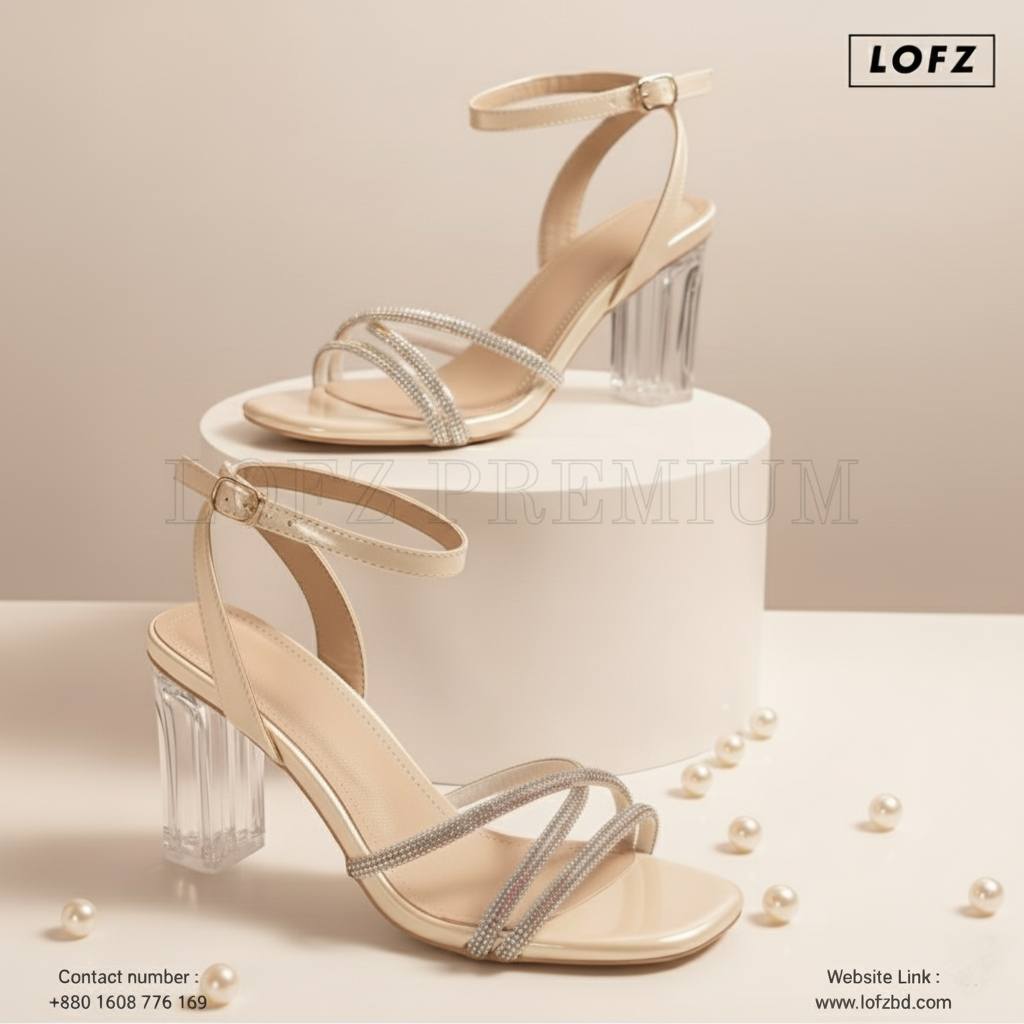 Crystal Transparent Block Heels