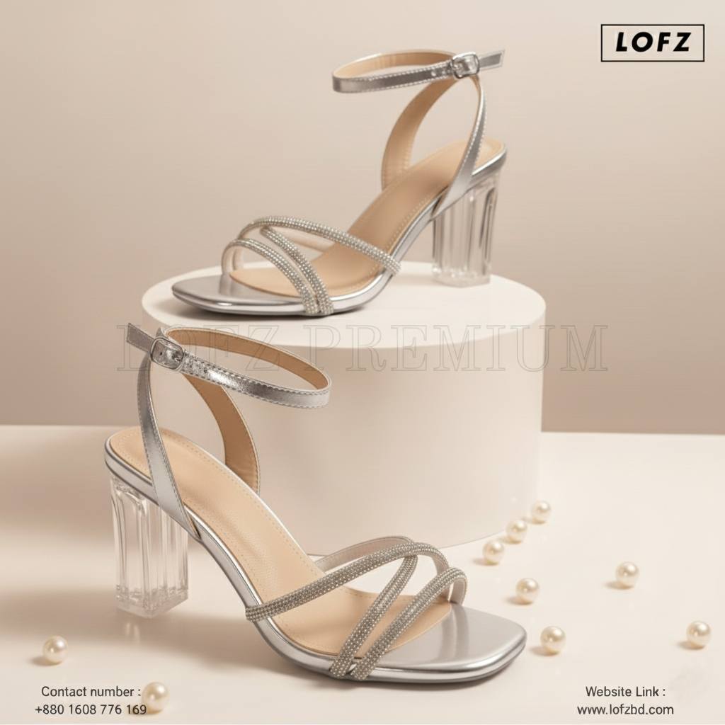 Crystal Transparent Block Heels