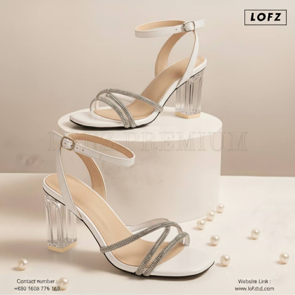 Crystal Transparent Block Heels