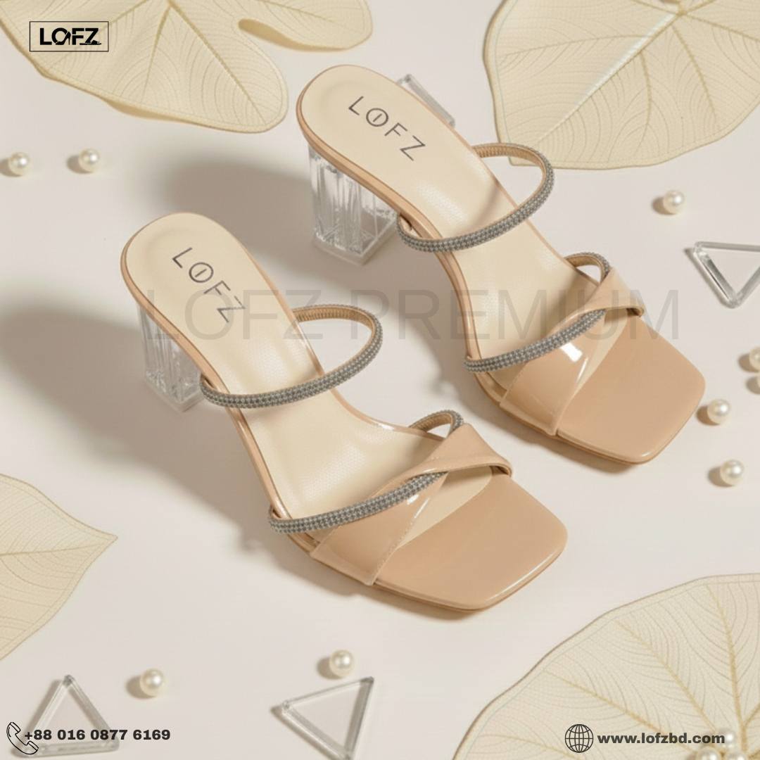 Lofz Crystal Heel Sandal