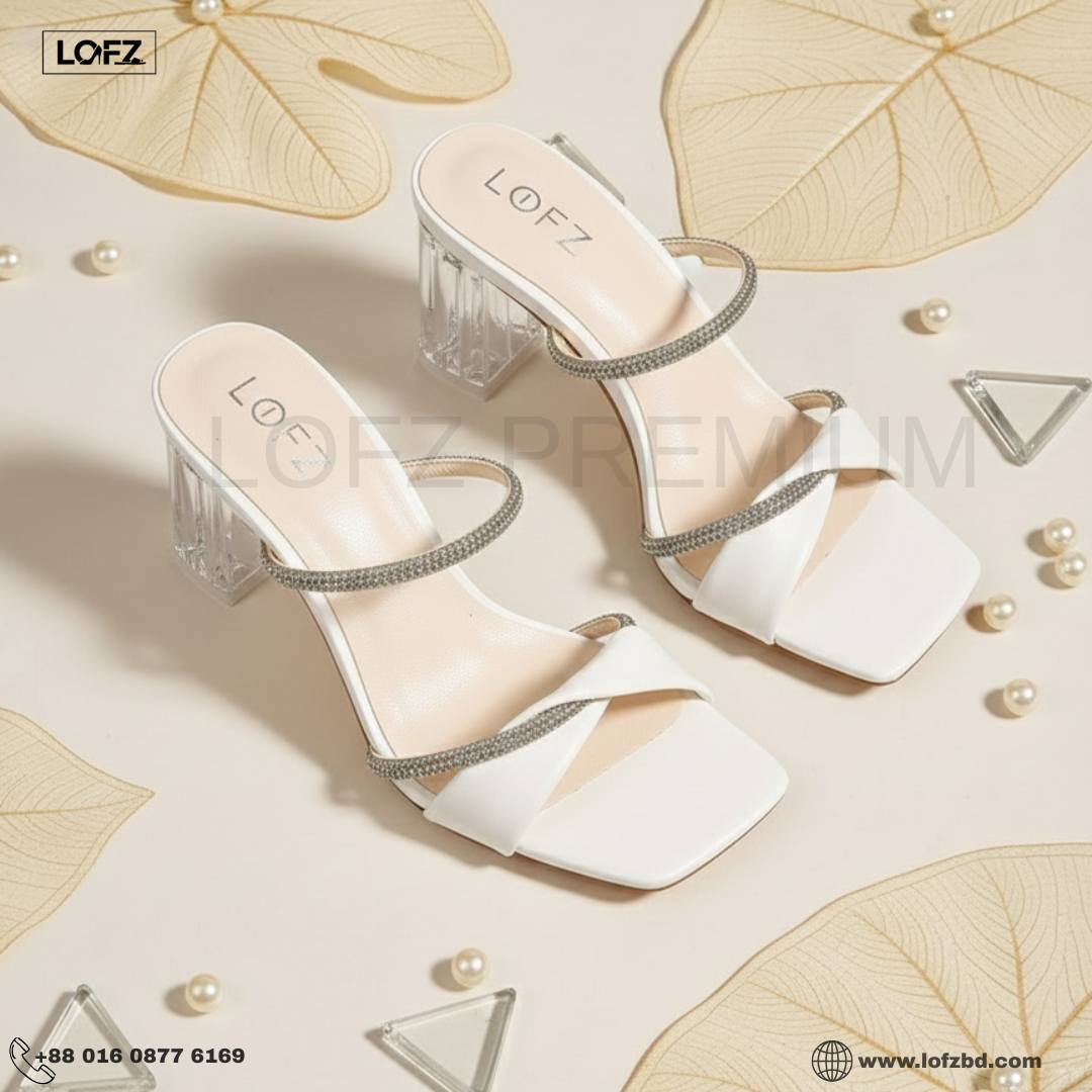 Lofz Crystal Heel Sandal