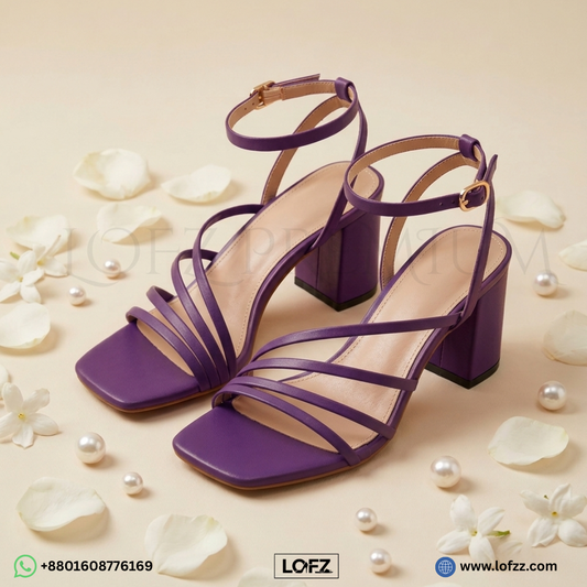 Strappy Square Toe Heels LOFZ - women's heels - Lofz Bangladesh (view 2)
