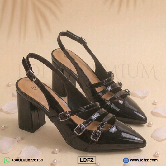 Buckle Strap Block Heels LOFZ - women's block heels - Lofz Bangladesh