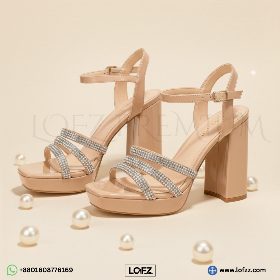 Crystal Strap Glam Heel