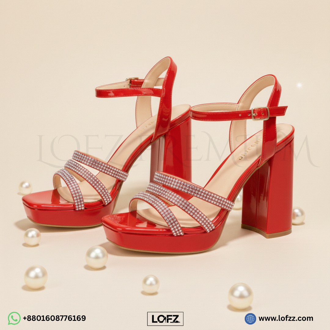 Crystal Strap Glam Heel