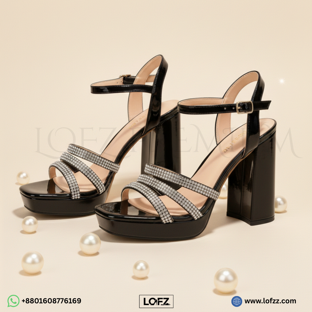 Crystal Strap Glam Heel