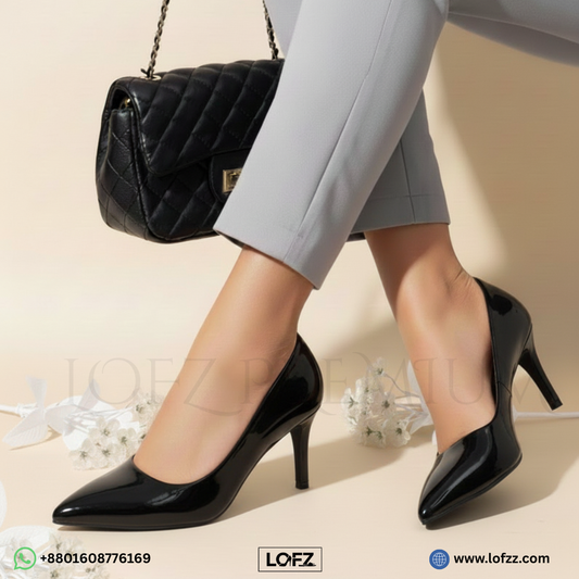 Elegant Noir Pencil Heel