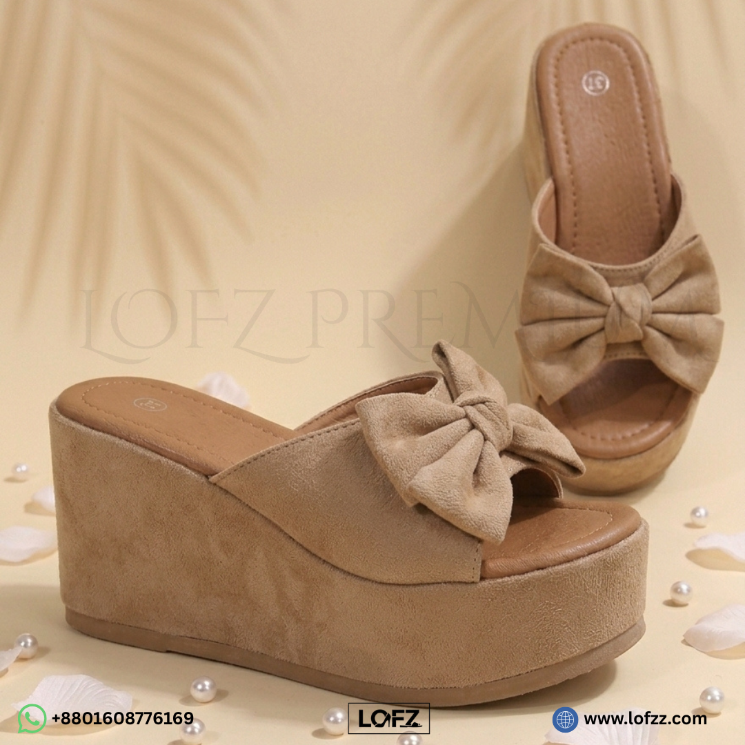 Luxury Bow Wedge Heels - women's wedge heels - Lofz Bangladesh (view 2)