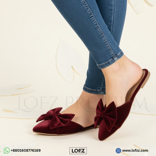 Lofz Ruby Bow Slippe