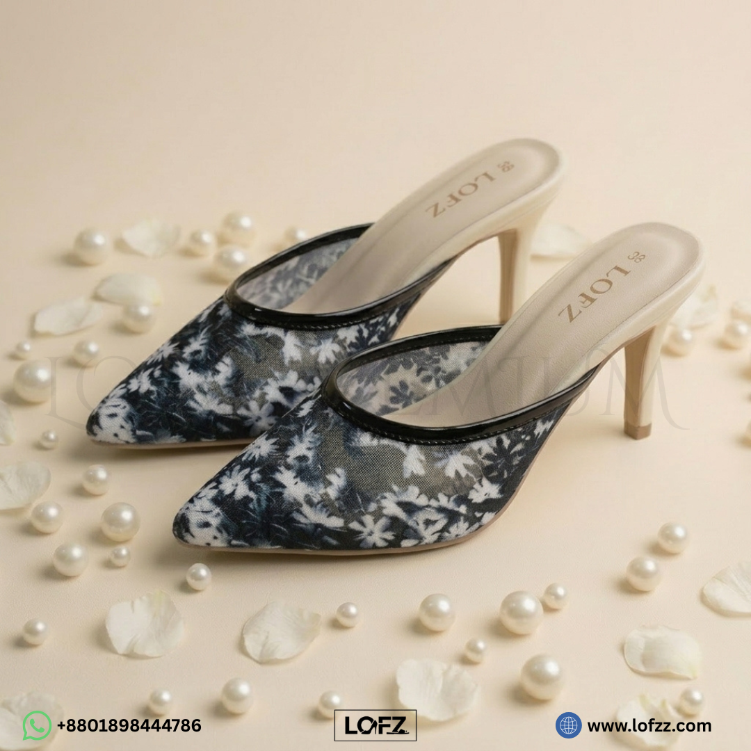 LOFZ Bloom Luxe – Floral Embroidered Heels - women's heels - Lofz Bangladesh (view 3)