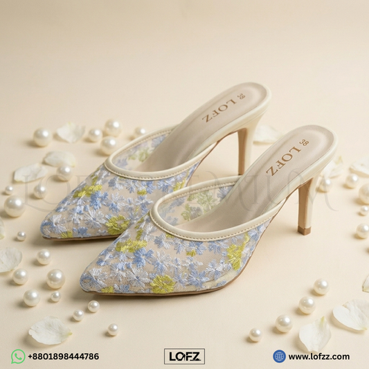 LOFZ Bloom Luxe – Floral Embroidered Heels - women's heels - Lofz Bangladesh (view 2)