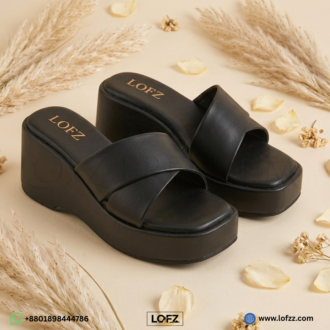 Cross Strap Wedge Sandals - women's wedge heels - Lofz Bangladesh (view 3)