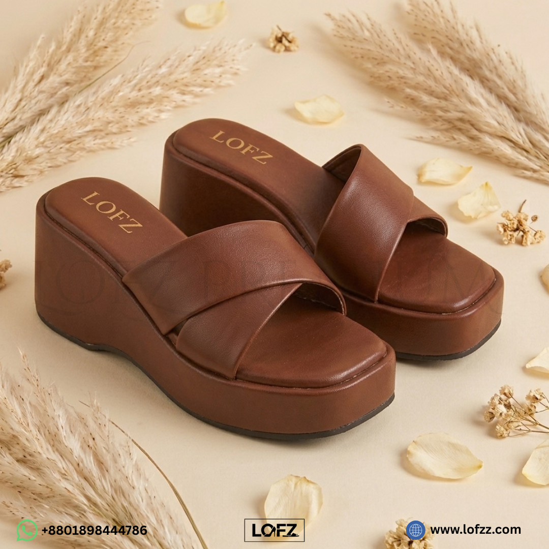 Cross Strap Wedge Sandals - women's wedge heels - Lofz Bangladesh (view 2)